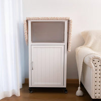 Compact Ironing Board Cabinet With Wheels For Easy Storage And Mobility