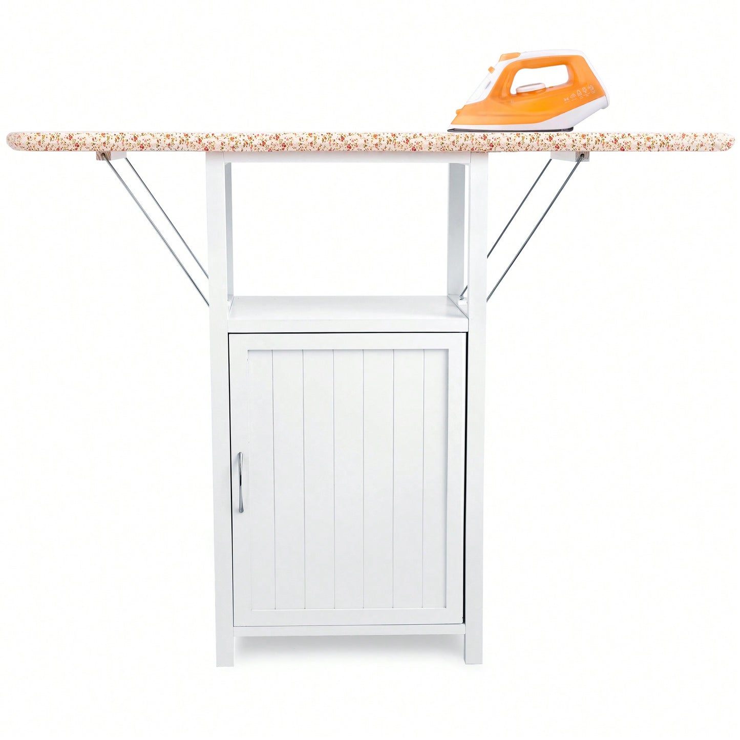 Ironing Board With Integrated Storage Cabinet For Space-Saving Organization