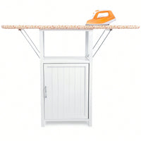 Ironing Board With Integrated Storage Cabinet For Space-Saving Organization