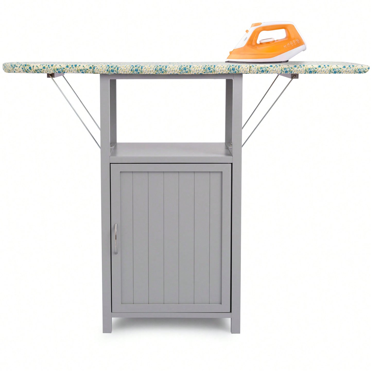 Ironing Board With Integrated Storage Cabinet For Space-Saving Organization