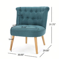 Elegant Tufted Accent Chair With Plush Upholstery And Stylish Design For Living Room Or Office