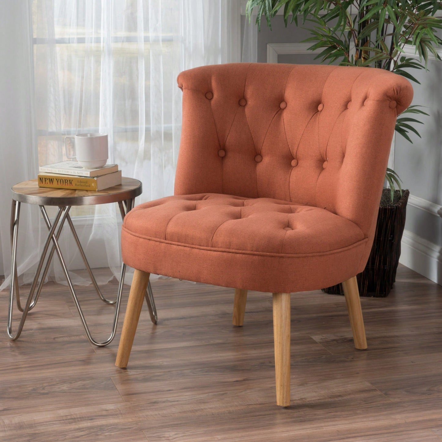 Elegant Tufted Accent Chair With Plush Upholstery And Stylish Design For Living Room Or Office