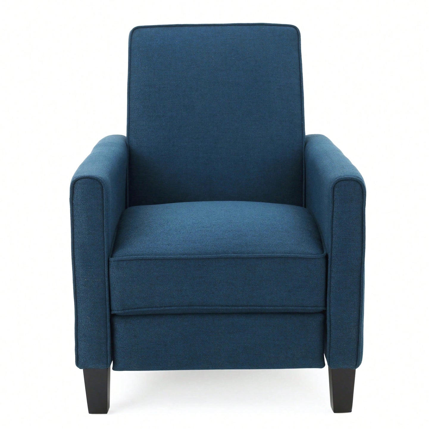 Stylish Smoke Fabric Push Back Chair For Sophisticated Living Spaces