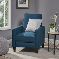 Stylish Smoke Fabric Push Back Chair For Sophisticated Living Spaces