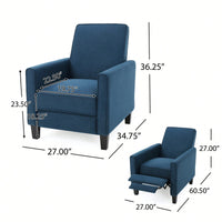 Stylish Smoke Fabric Push Back Chair For Sophisticated Living Spaces