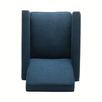 Stylish Smoke Fabric Push Back Chair For Sophisticated Living Spaces