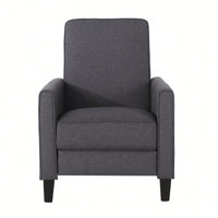 Stylish Smoke Fabric Push Back Chair For Sophisticated Living Spaces