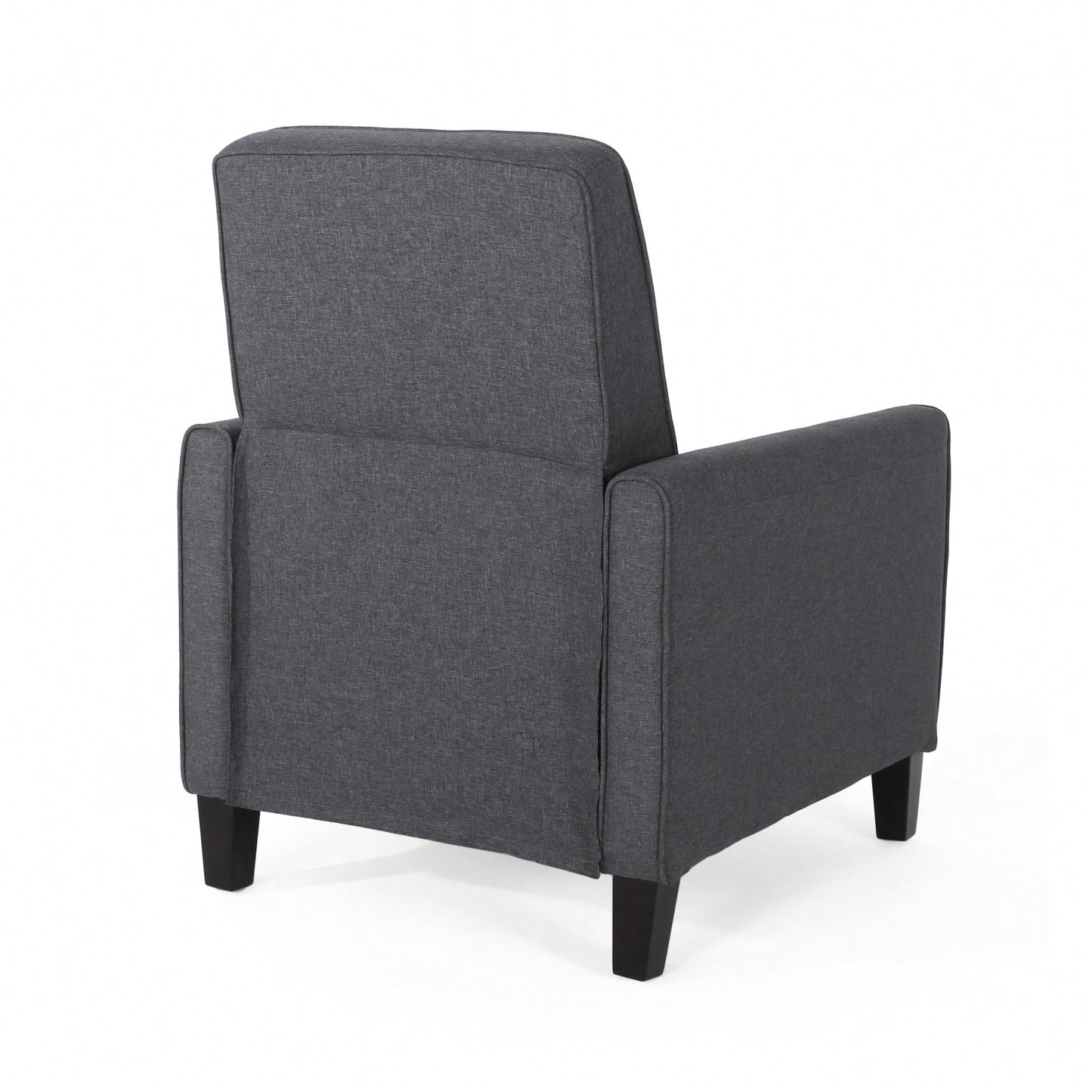 Stylish Smoke Fabric Push Back Chair For Sophisticated Living Spaces