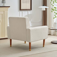 Modern Tufted Back Comfy Arm Chair For Living Room Bedroom And Study