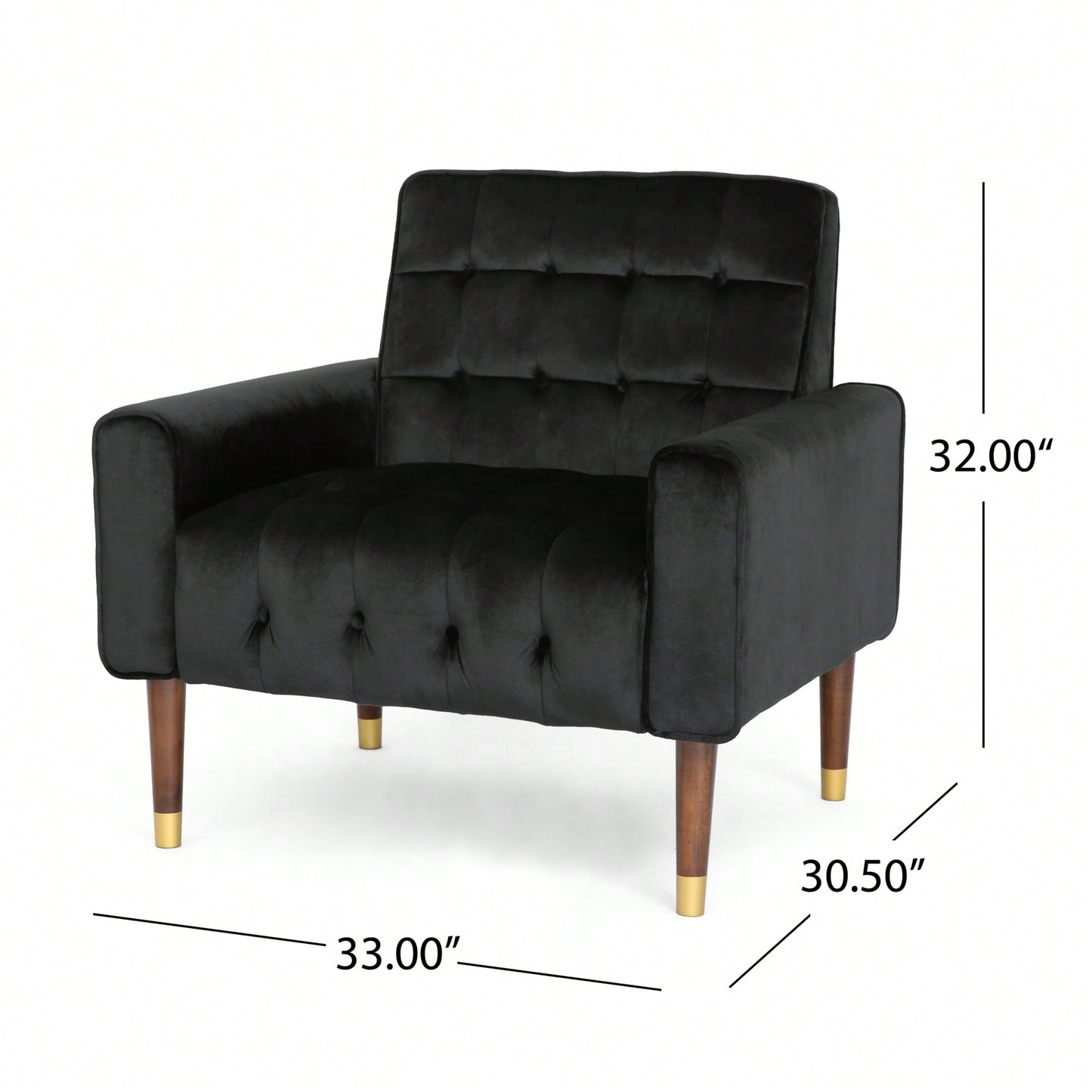 Modern Tufted Back Comfy Arm Chair For Living Room Bedroom And Study