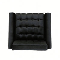 Modern Tufted Back Comfy Arm Chair For Living Room Bedroom And Study