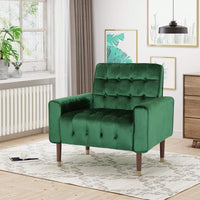 Modern Tufted Back Comfy Arm Chair For Living Room Bedroom And Study