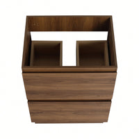 24 Inch Freestanding Bathroom Vanity With Double Drawers In Brown Engineering Wood - Vanity Only, No Top