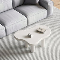 Modern Cream Cloud Coffee Table With 4 Sturdy Legs For Living Room And Home Office Funky Minimalist Design 39.4 Inches