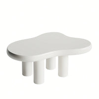 Modern Cream Cloud Coffee Table With 4 Sturdy Legs For Living Room And Home Office Funky Minimalist Design 39.4 Inches