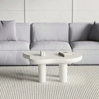 Modern Cream Cloud Coffee Table With 4 Sturdy Legs For Living Room And Home Office Funky Minimalist Design 39.4 Inches