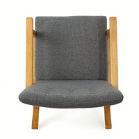 Cozy Gray Fabric Rocking Chair For Relaxation And Comfort