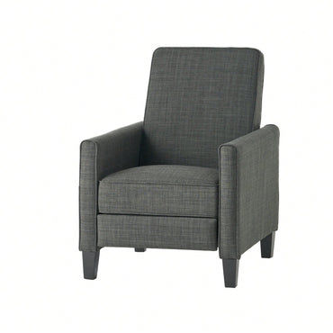 Elegant Dark Grey Linen Push Back Chair For Stylish Home Decor