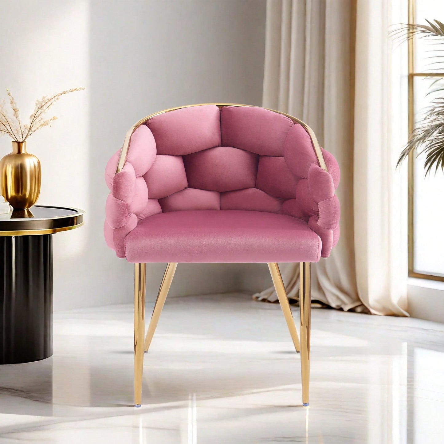 Luxury Velvet Accent Chairs With Gold Legs For Living Room And Bedroom Decor