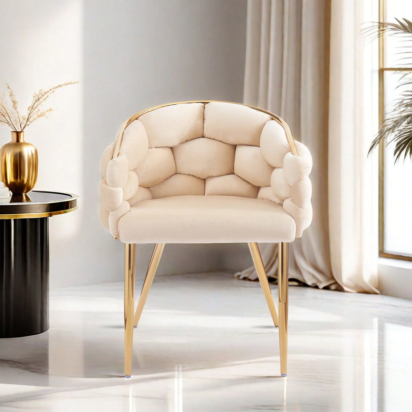 Luxury Velvet Accent Chairs With Gold Legs For Living Room And Bedroom Decor