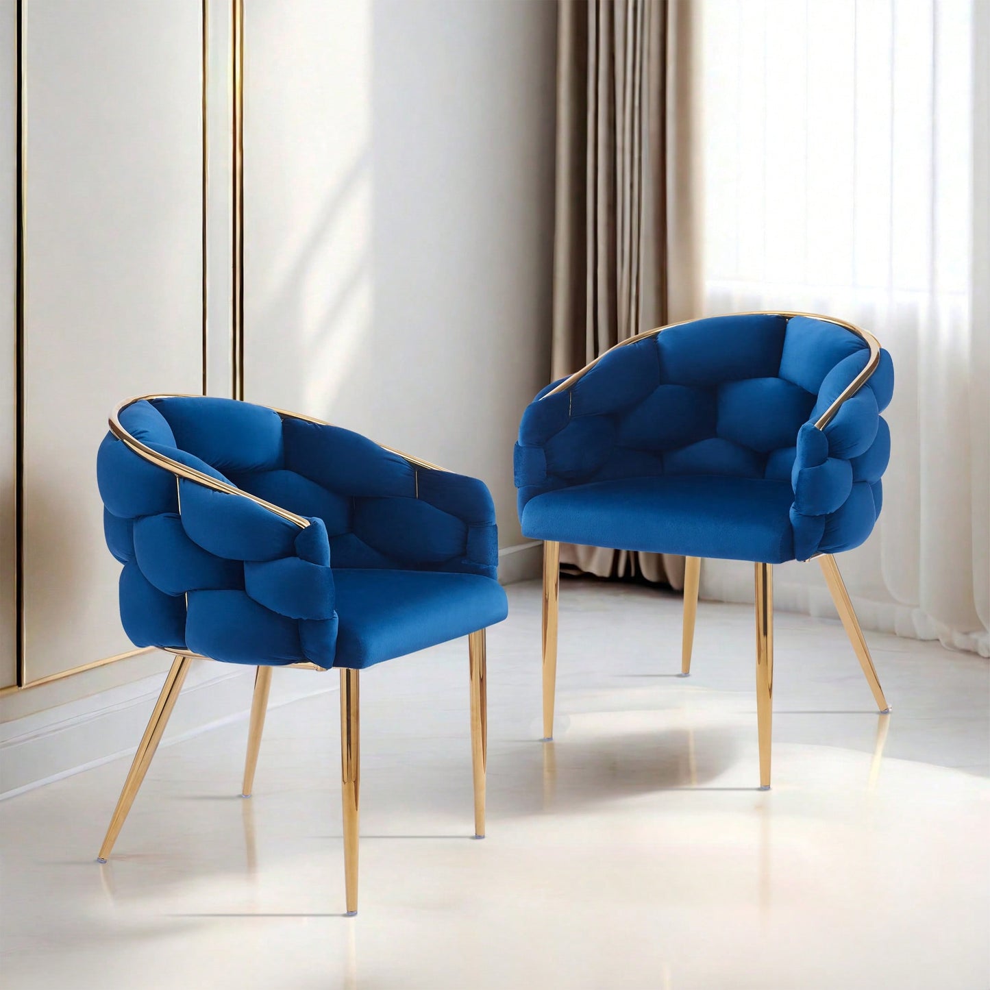 Luxury Velvet Accent Chairs With Gold Legs For Living Room And Bedroom Decor