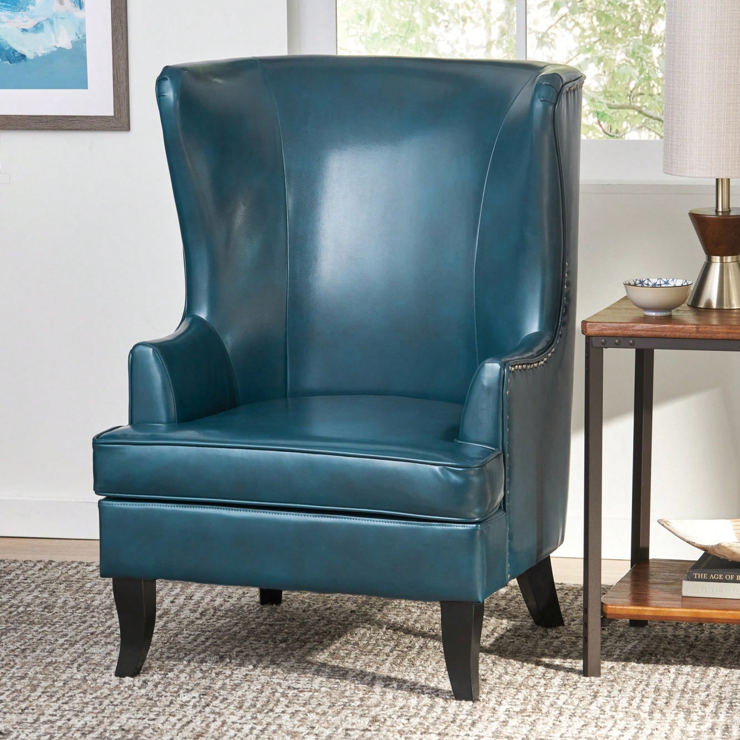 Elegant High-Back Wing Chair For Timeless Home Decor And Comfort