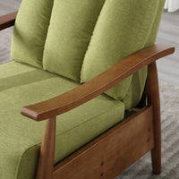 Modern Wood Frame Accent Lounge Chair For Living Room Comfort