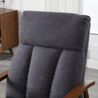 Modern Wood Frame Accent Lounge Chair For Living Room Comfort