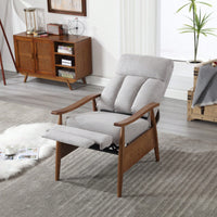 Modern Wood Frame Accent Lounge Chair For Living Room Comfort