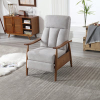 Modern Wood Frame Accent Lounge Chair For Living Room Comfort