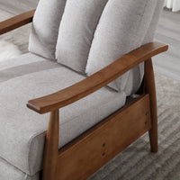 Modern Wood Frame Accent Lounge Chair For Living Room Comfort