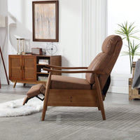 Modern Wood Frame Accent Lounge Chair For Living Room Comfort