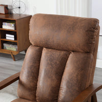 Modern Wood Frame Accent Lounge Chair For Living Room Comfort