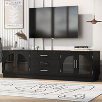 Modern Minimalist TV Stand For 75 Inch TVs Entertainment Center Media Console With Adjustable Shelves For Living Room