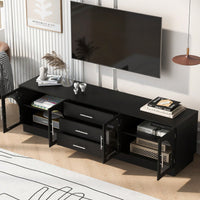 Modern Minimalist TV Stand For 75 Inch TVs Entertainment Center Media Console With Adjustable Shelves For Living Room