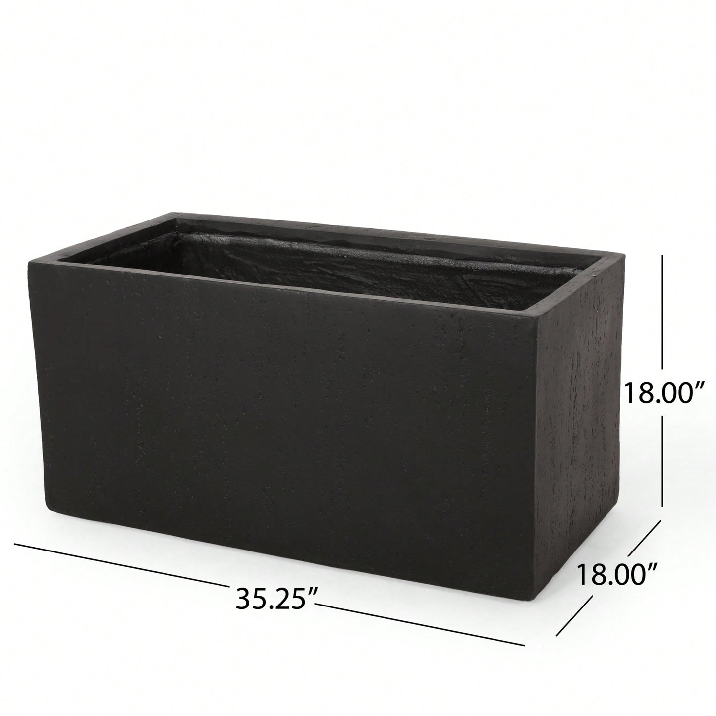 Large 35 Inch Outdoor Square MGO Planter For Garden And Patio Decor