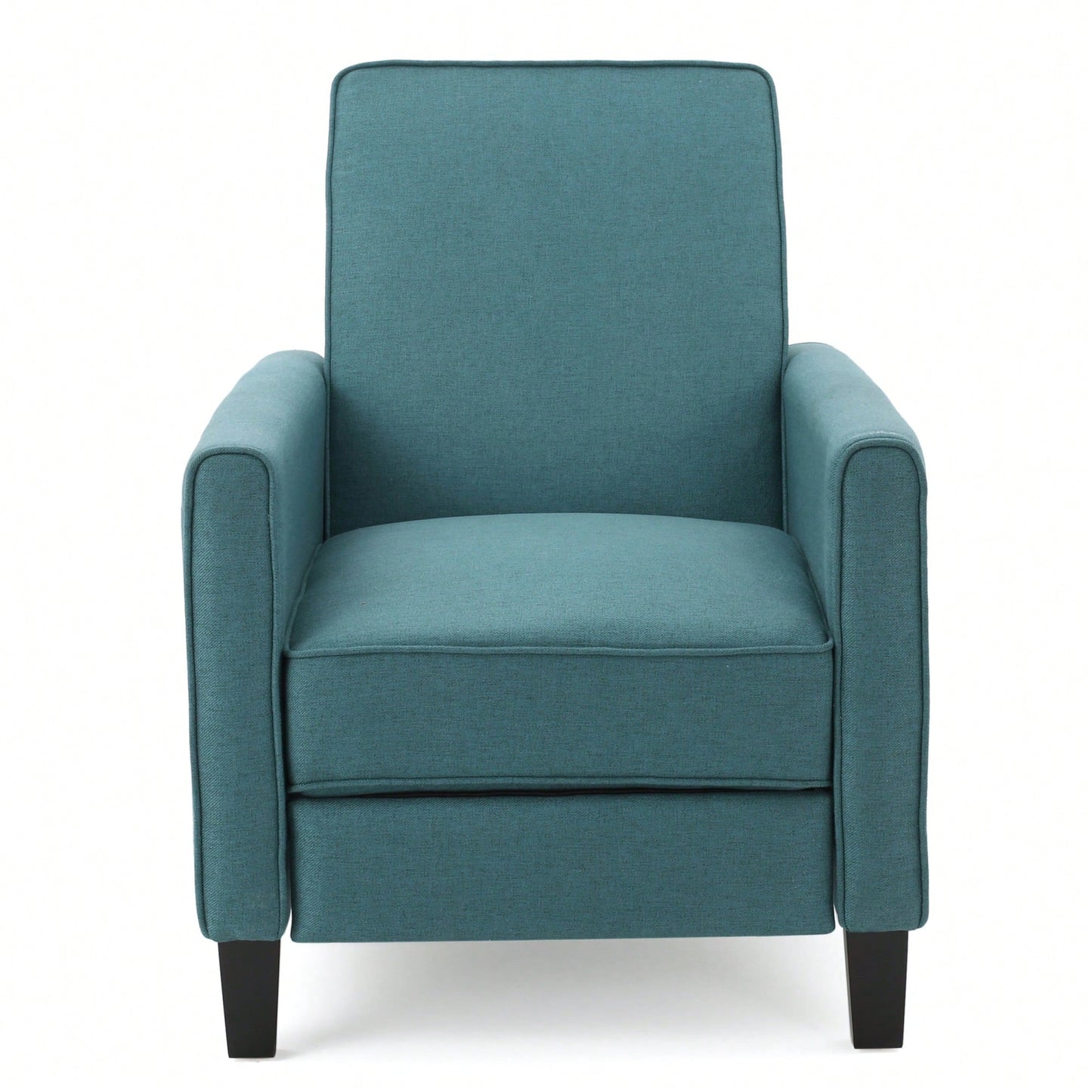 Elegant Teal Linen Push Back Chair For Stylish Home Decor