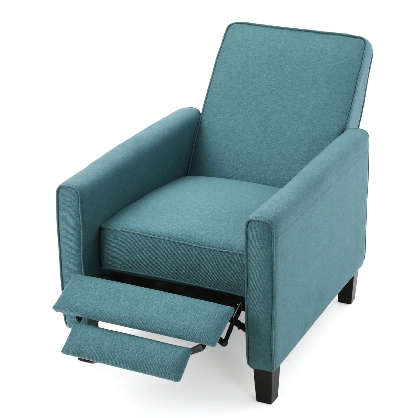 Elegant Teal Linen Push Back Chair For Stylish Home Decor