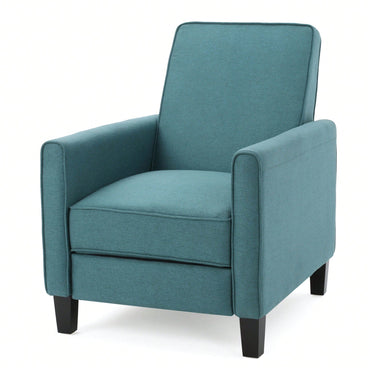 Elegant Teal Linen Push Back Chair For Stylish Home Decor