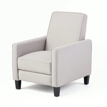 Elegant Grey Linen Push Back Chair For Stylish Home Décor And Comfort