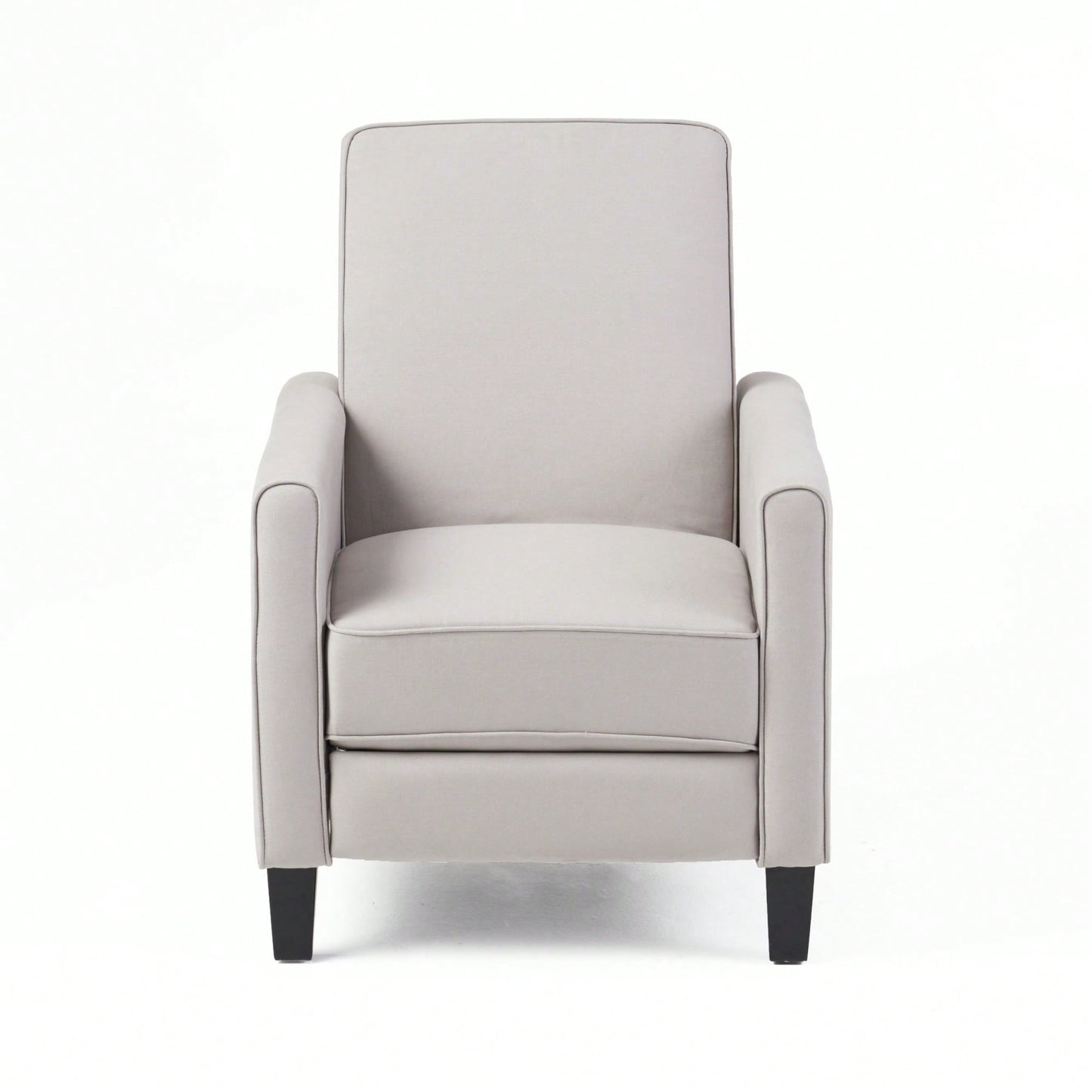 Elegant Grey Linen Push Back Chair For Stylish Home Décor And Comfort