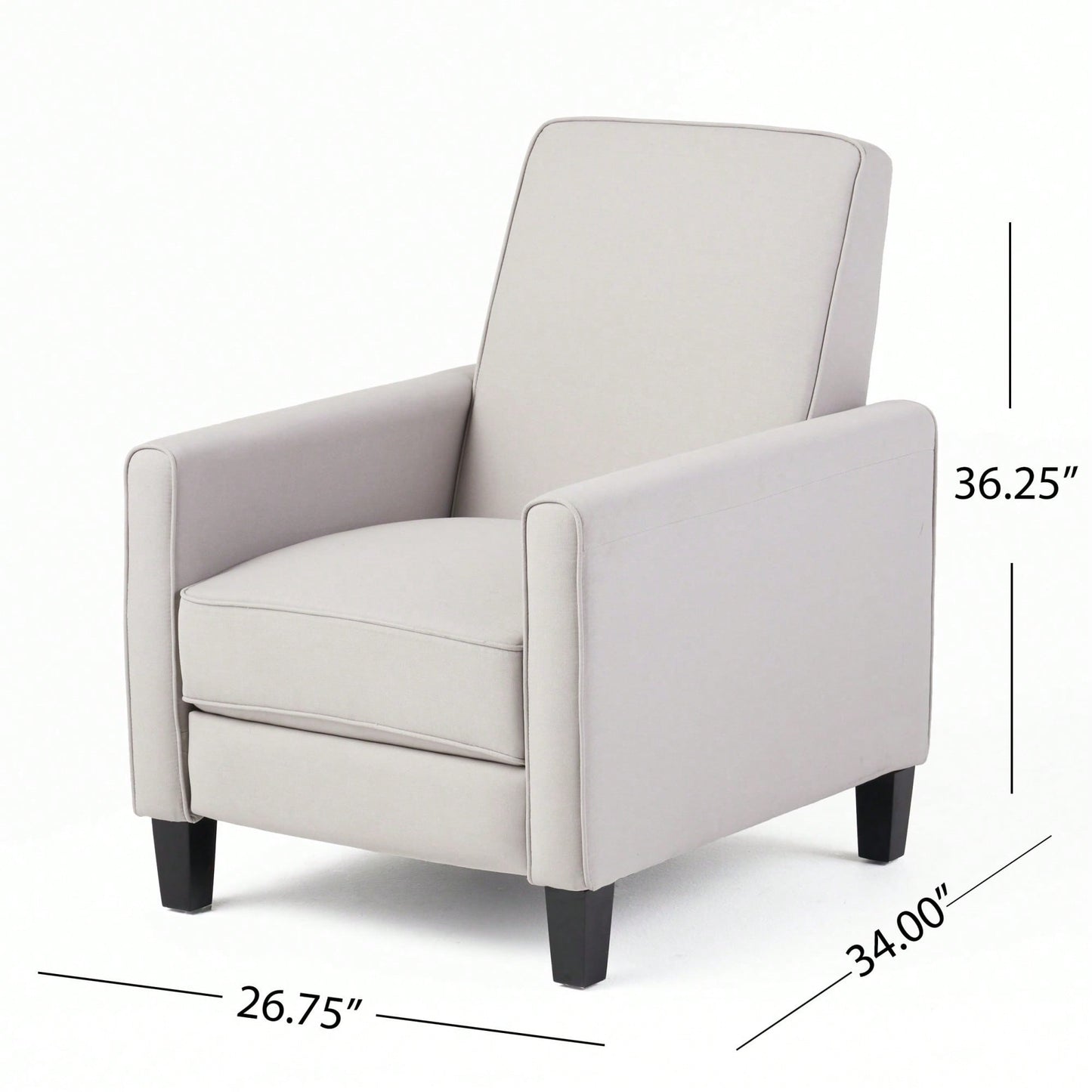 Elegant Grey Linen Push Back Chair For Stylish Home Décor And Comfort