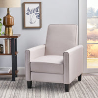 Elegant Grey Linen Push Back Chair For Stylish Home Décor And Comfort