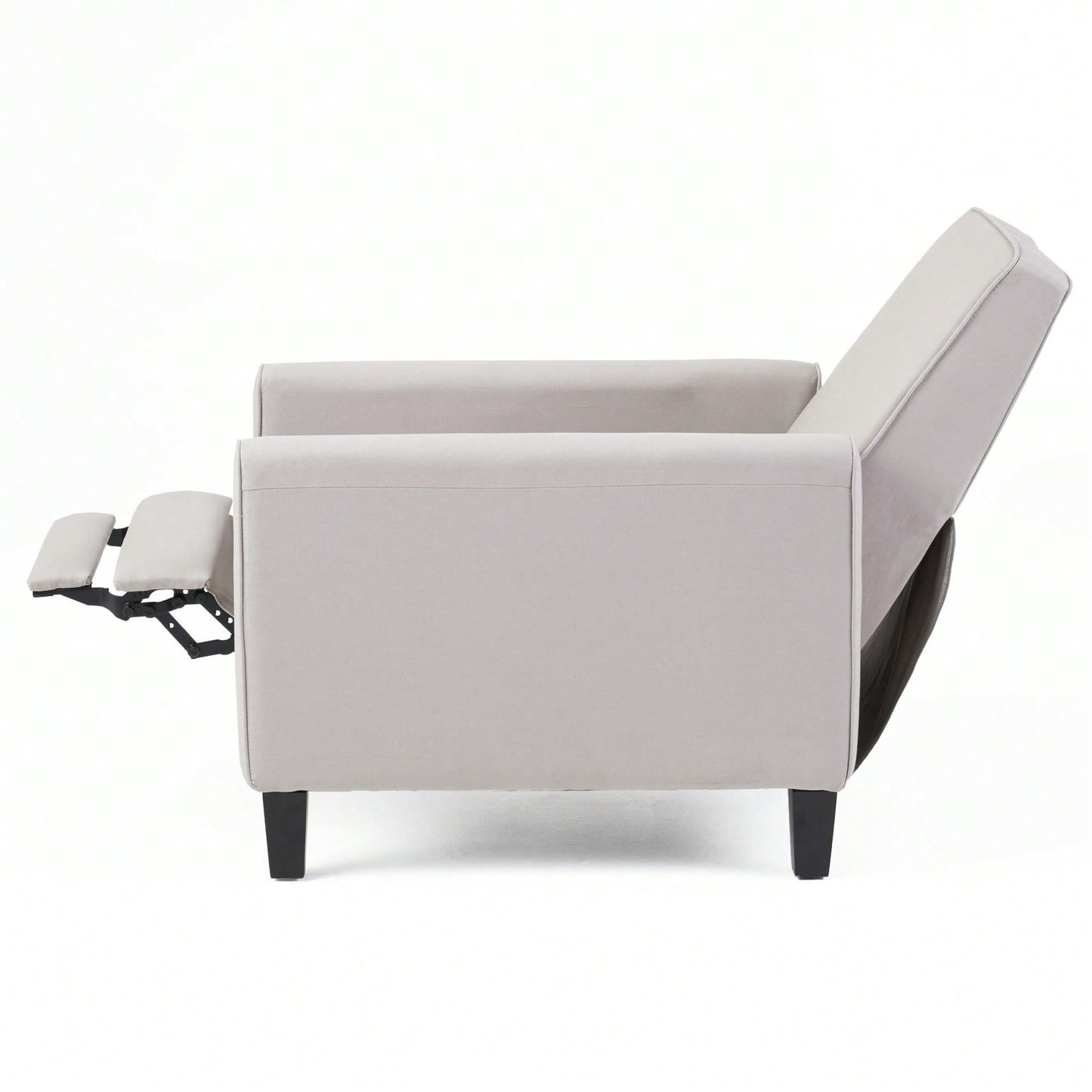 Elegant Grey Linen Push Back Chair For Stylish Home Décor And Comfort