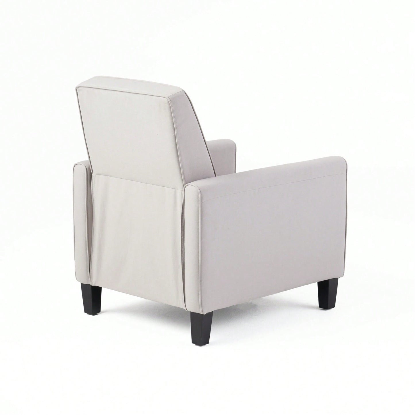 Elegant Grey Linen Push Back Chair For Stylish Home Décor And Comfort