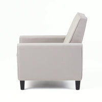 Elegant Grey Linen Push Back Chair For Stylish Home Décor And Comfort