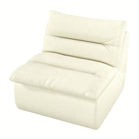 Modern Armless Floor Lounge Chair Comfy Accent Bean Bag Sofa For Living Room Bedroom Office Beige