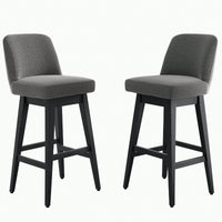 Set Of 2 Adjustable 360 Swivel Counter Stool With Comfortable Cushion And Modern Design For Kitchen Or Bar Use