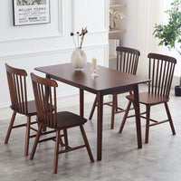 47 Inch Walnut Solid Wood Dining Table For Small Spaces Modern Kitchen Furniture