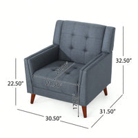 Cozy Modern Upholstered Armchair For Living Room Or Bedroom Decor